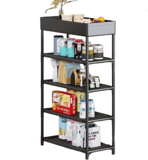 Durable Kitchen Shelf Floor Multi-layer Trolley Organizer Household Bathroom Storage Steel Organizer Kitchen Rack