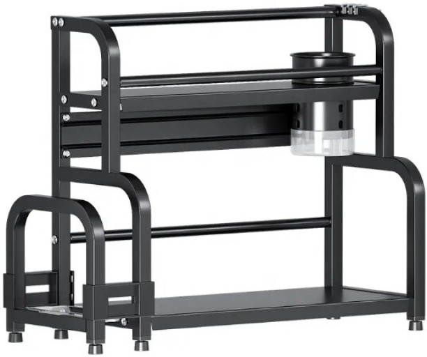 Infinity Homeware Multi-Functional Corner Storage Tableware Kitchen Rack Shelf Steel Plate Kitchen Rack