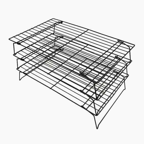 LaJinBo 3-Tier Stackable Cooling Racks for Cooking and Baking Steel Organizer Kitchen Rack