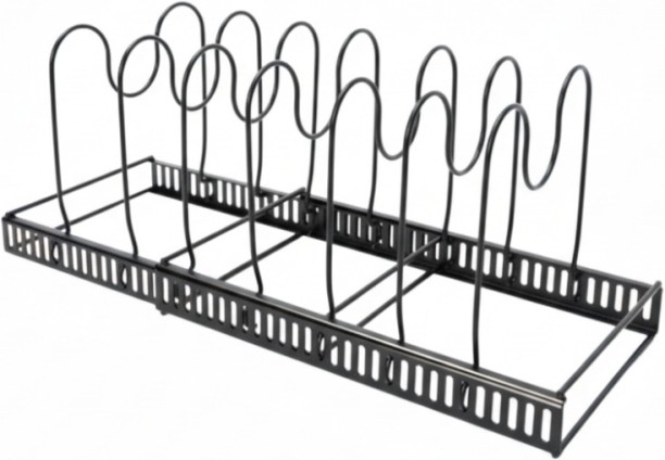 Decorum & Co Expandable Pot and Pan Organizer - Medium Steel Organizer Kitchen Rack