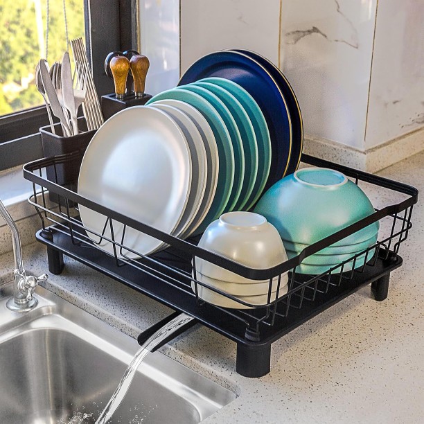 Woodly WOODNAT773 Plastic Dish Drying Kitchen Rack