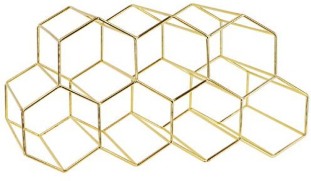 Decorum & Co Honeycomb Wine Rack Steel Organizer Kitchen Rack