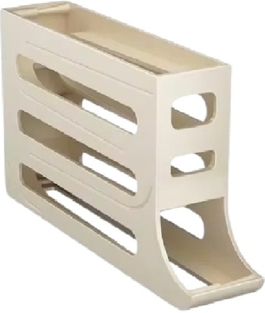 lilhe Automatic Rolling Egg Holder Storage Rack Large Capacity, Space Plastic Organizer Kitchen Rack