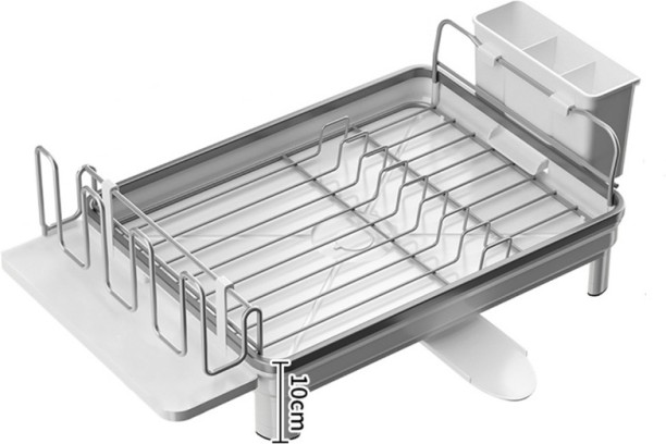 R AND E Dish Drying Draining Rack for Kitchen Plastic, Steel Dish Drying Kitchen Rack