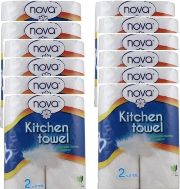 nova 12 x 2PACK KITCHEN TOWEL 2PLY BUNDLE