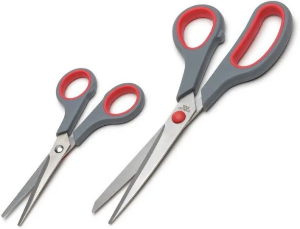 Shopcom Scissors, 2 Pieces Stainless Steel All-Purpose Scissor