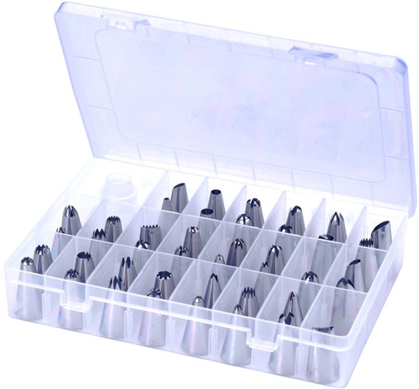 ALANES Stainless Steel Cake Decorating Tip Set - 42 Piece Sprinkles