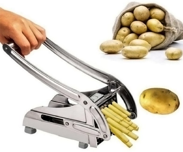 Generic Stainless Steel Potato Chipper & French Fries Cutter Steel Cutter Kitchen Tool Set