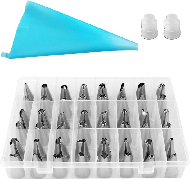 ALANES Stainless Steel Cake Decorating Supplies Kit - 51 Piece Topping