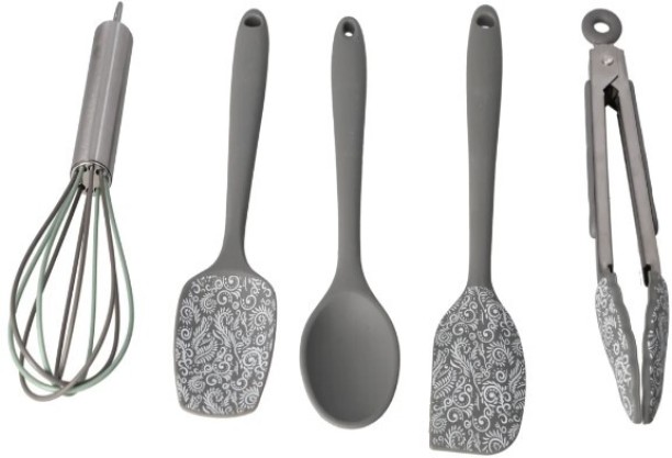 Danny Home Silicone Mini Utensil Set 5pcs Silicone Spatula Kitchen Tool Set