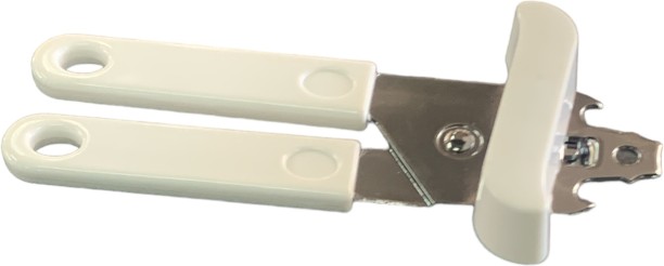 Crockery Centre Tin Opener Revolving White Steel, Plastic Opener Kitchen Tool Set