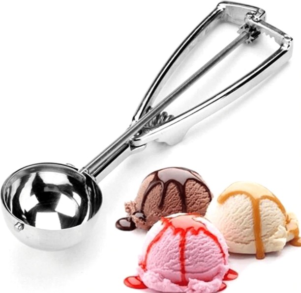 Maruti Groups Small Stainless Steel Ice Cream Scoop - 4cm Diameter Steel Scooper Kitchen Tool Set