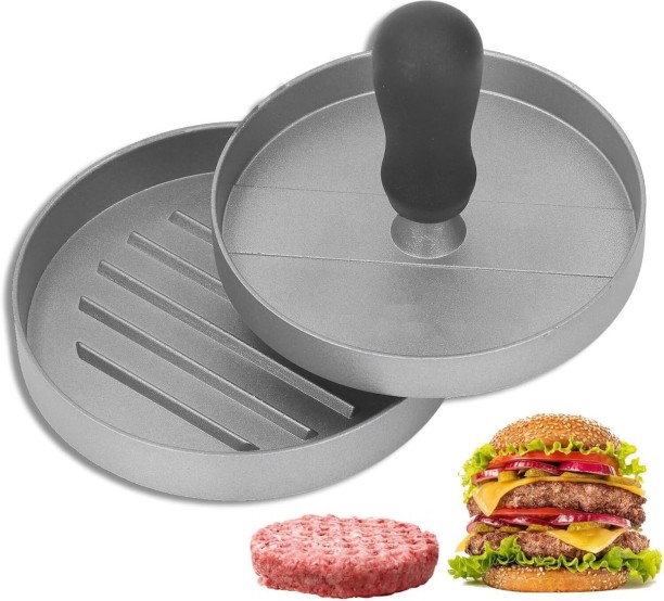 Perfect Dealz Single Hamburger Press Steel Masher Kitchen Tool Set
