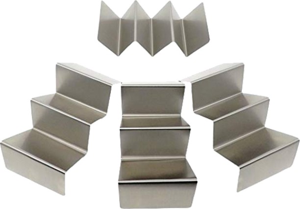 ALANES Stainless Steel Taco Holder - 4 Piece Steel Food Clips Kitchen Tool Set