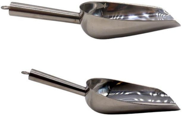 jozi trade Set of 2 Stainless Steel Scoops - 31cm Steel Scooper Kitchen Tool Set