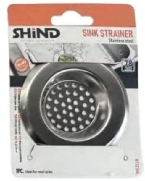 Shind Stainless Steel Sink Strainer 78MM Steel Strainer Kitchen Tool Set