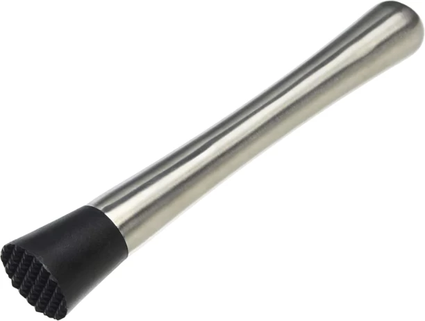 Crockery Centre Muddler 25Cm Satinless Steel With Black Netted Head Steel Masher Kitchen Tool Set