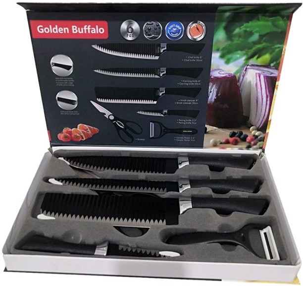 The Good Sport Home Kitchen Ultimate Professional Chef Knife Set of 7 Silicone Glove Kitchen Tool Set