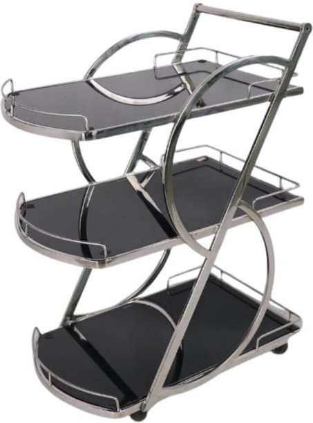 Kitchen World sd802-13 Glass Kitchen Trolley