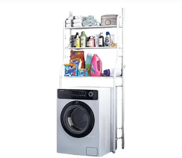 FHR Shelf Over Toilet 3 Tiers Washing Machine Rack toilet Stainless Steel Kitchen Trolley