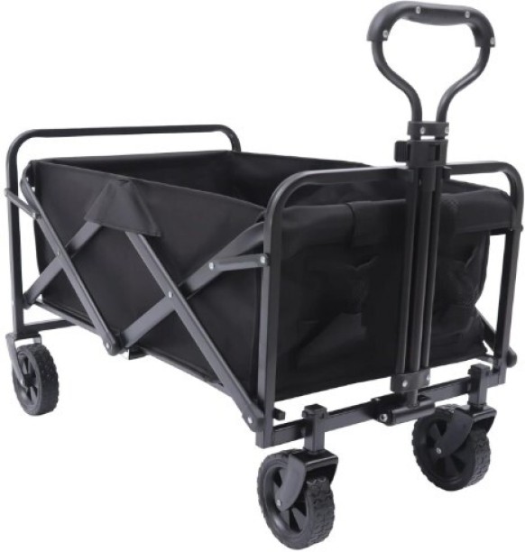 Durable Trolley Outdoor Garden Cart Garden Trolley Foldable Offroad Hand Trolley Hand Cart with Adjustable Handle Transport Cart Garden Cart Steel, Cotton Kitchen Trolley