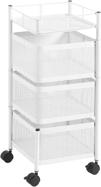 Golden Star Storage Rack Rotating Kitchen Cart Melamine Kitchen Trolley