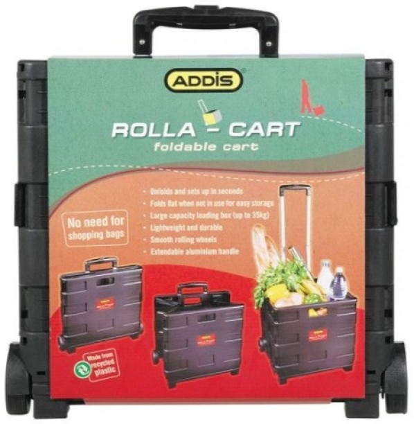 Addis Foldable Rolla Cart (Capacity 35kg) Plastic Kitchen Trolley