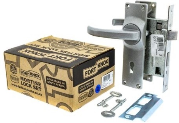 FORT KNOX steel, chrome-plated steel Door Handle