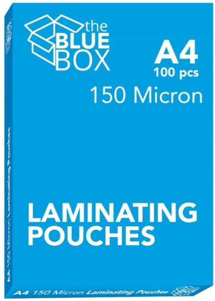 Blue Box A4 Laminating Pouches 150 Micron - 100 Pouches A4 Laminating Sheet