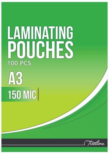 Treeline Laminating Pouches 150 Micron A3 303 x 426mm - Box of 100 A3 Laminating Sheet
