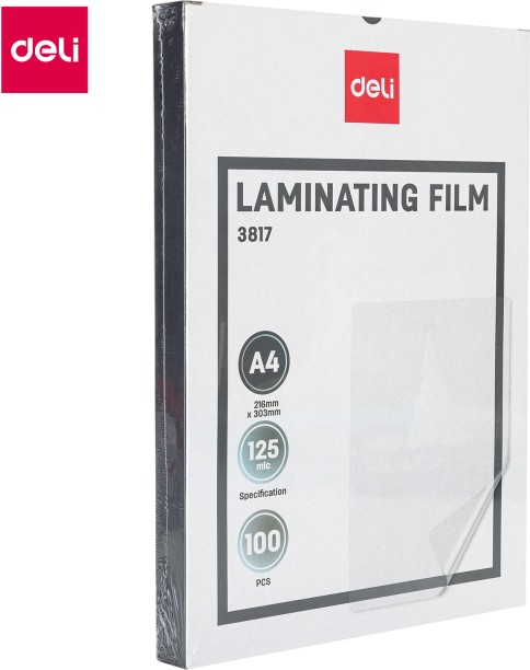 Deli Stationery Laminator Film pouch A4 Laminating Sheet