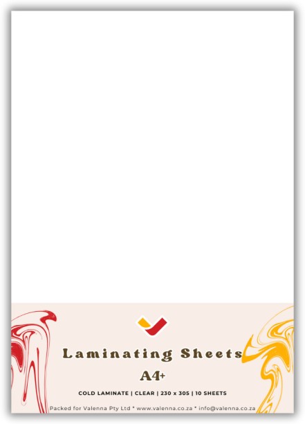 Valenna Self Laminating Sheets Self Adhesive Cold Laminate Pouches A4 Laminating Sheet