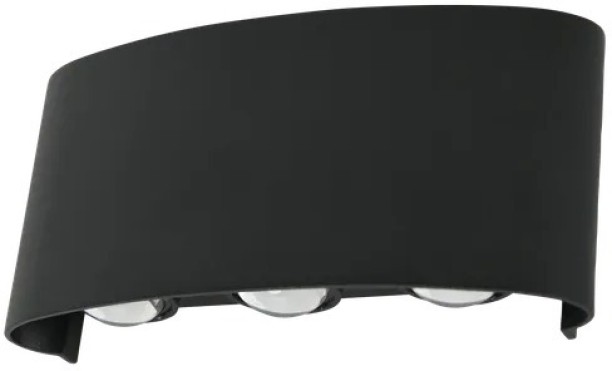 SAM Glowing Night 6 Watt 6-Way LED Outdoor Wall Light | Up & Down Warm White Light | Decorative Wall Sconce for Balcony, Terrace & Modern Home Decor Ceiling Lights Lamp Shade