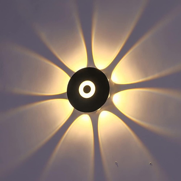 SAM Modern Style Aluminum Wall Light Black Round LED Wall Washer for Outdoors Wall Lights Lamp Shade