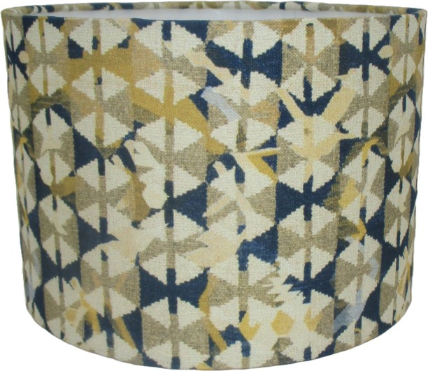 LAMP FACTORY S129 LAMP SHADE SPECIAL FABRIC GOLD & BLUE Table Lamps Lamp Shade
