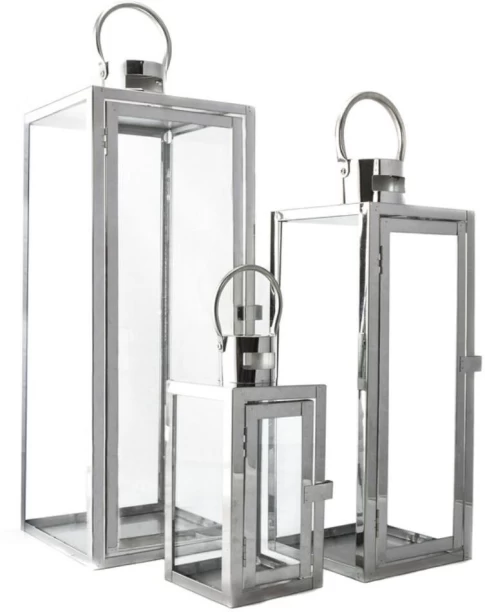 Kitchen World sd251-1 Black Silver Table Lantern