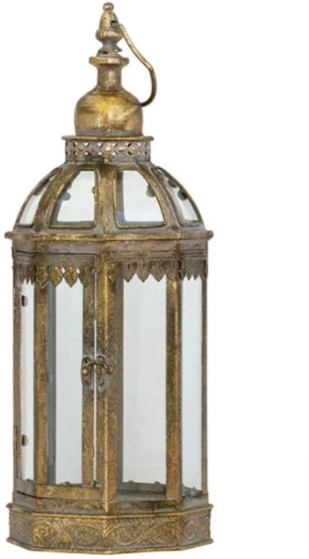 Generic FMA03U1 Gold Metal Table Lantern