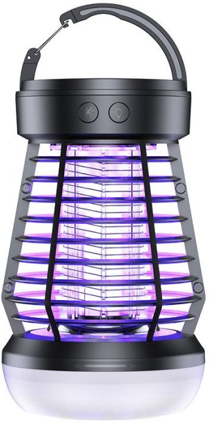 Spark Automatic Mosquito-Attracting Physical Electric Shock Mosquito Killer Black Plastic Hanging Lantern