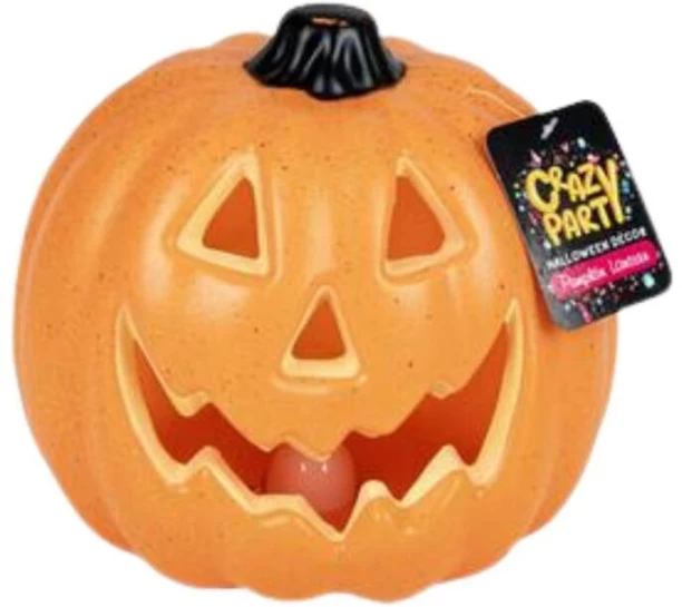 ORN Light Halloween Pumpkin Orange Plastic Table Lantern