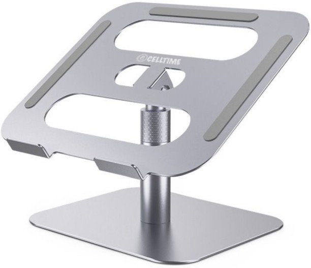 Celltime ErgoStand Ergonomic Height Angle Adjustable Laptop & Tablet Stand - Silver Laptop Stand