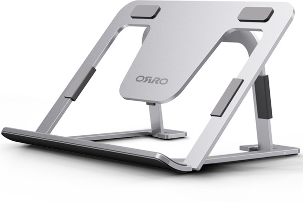 ORRO Home Tablet - Aluminium Adjustable Portable Docking Station - Arctic Silver Laptop Stand