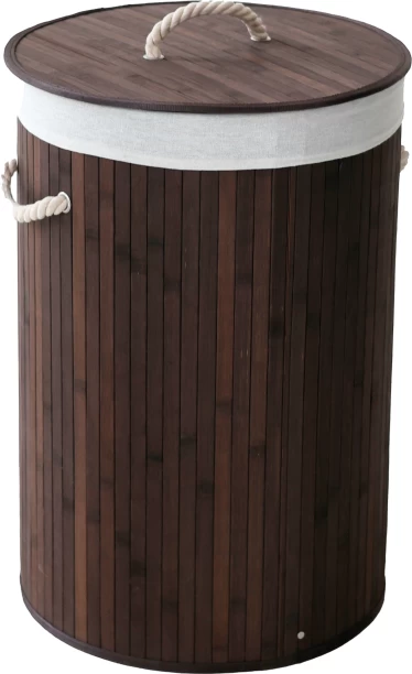 Creative Deco 75 L Bamboo Round Premium Laundry Basket - MOCHA BROWN Laundry Basket