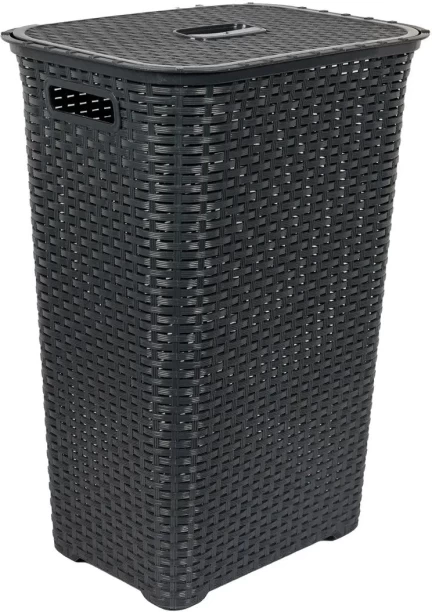 Woodly 69 L black Laundry Basket