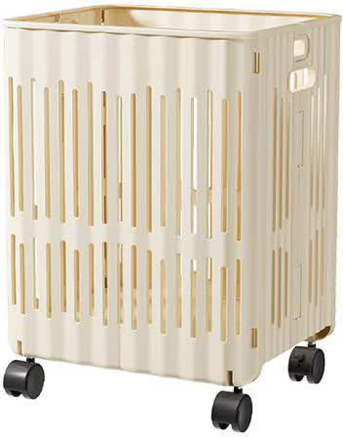 PinHuan 60 L Cream white Laundry Basket