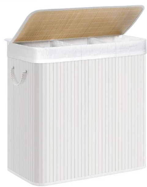 Songmics 150 L White Laundry Basket