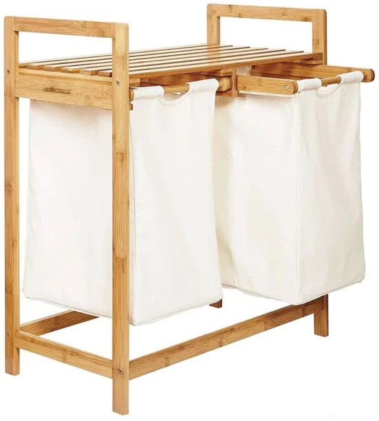 Decorum & Co 50 L Natural Bamboo Laundry Basket
