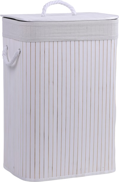 Creative Deco 75 L White Laundry Basket