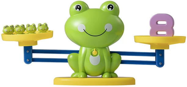 ALANES Children's Math Early Education Toy Puzzle Frog Type Weighing & Counting Numbers & Maths