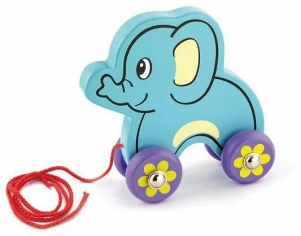 Viga Pull Along Elephant Activity Toys