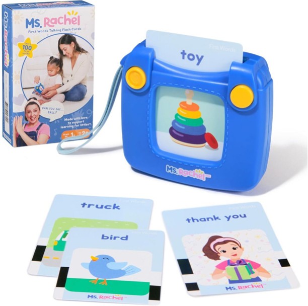Ms. Rachel Official First Words Talking Flash Cards With Electronic Reader Educational Toys